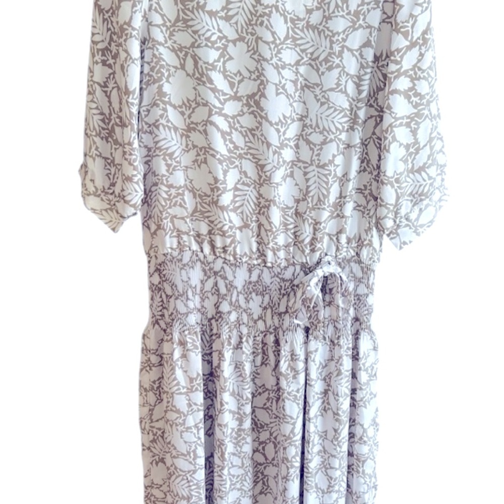 Breli Originals white/tan vintage dropwaist dress Sz 16 - Picture 2 of 5